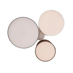 Plafondlamp wit grijs en bruin 3-lichts - Multidrum