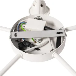 Plafondlamp wit grijs en bruin 5-lichts - Multidrum