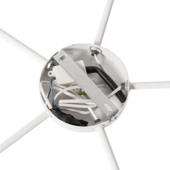 Plafondlamp wit grijs en bruin 6-lichts - Multidrum