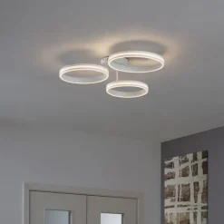 Plafondlamp wit incl. LED 3-staps dimbaar 3-lichts - Navara