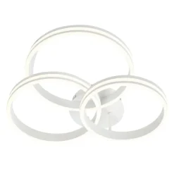 Plafondlamp wit incl. LED 3-staps dimbaar 3-lichts - Navara