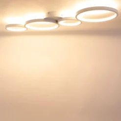 Plafondlamp wit incl. LED 3 staps dimbaar 4-lichts - Lupolo