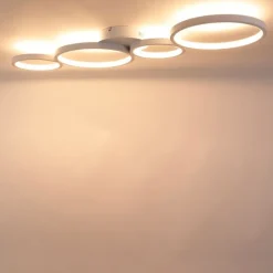 Plafondlamp wit incl. LED 3 staps dimbaar 4-lichts - Lupolo