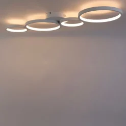 Plafondlamp wit incl. LED 3 staps dimbaar 4-lichts - Lupolo