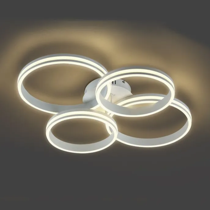 Plafondlamp wit incl. LED 3-staps dimbaar 4-lichts - Navara