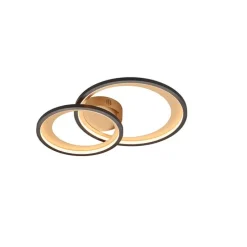 Plafondlamp zwart 59 cm Incl. LED 3-staps dimbaar - Anita