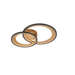 Plafondlamp zwart 59 cm Incl. LED 3-staps dimbaar - Anita