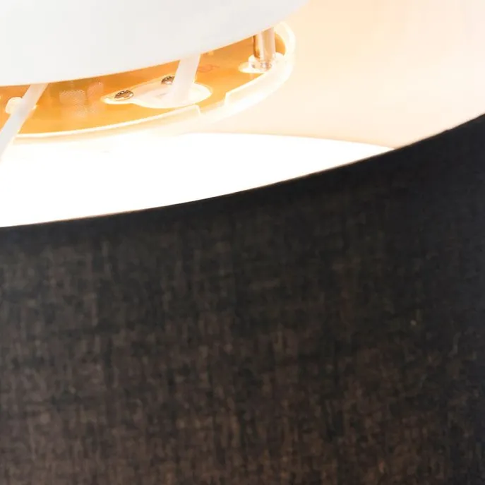 Plafondlamp zwart 40 cm incl. LED - Drum LED