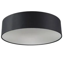 Plafondlamp zwart 40 cm incl. LED - Drum LED