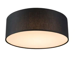 Plafondlamp zwart 30 cm incl. LED - Drum LED