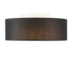 Plafondlamp zwart 30 cm incl. LED - Drum LED