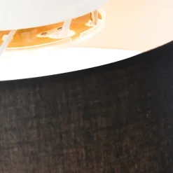 Plafondlamp zwart 30 cm incl. LED - Drum LED