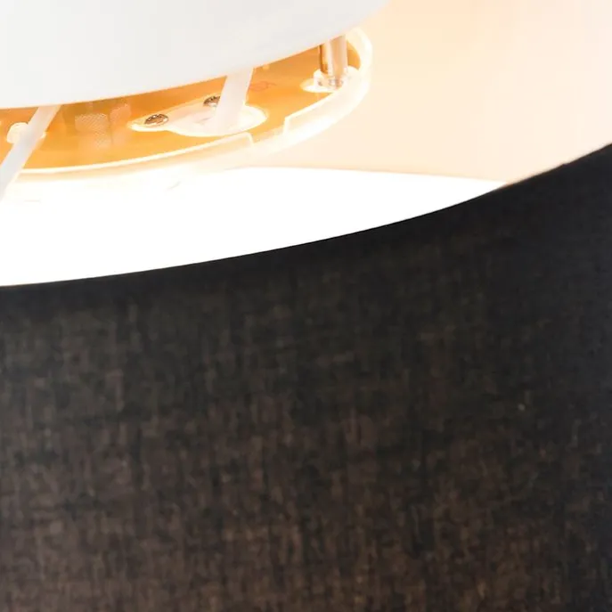 Plafondlamp zwart 30 cm incl. LED - Drum LED