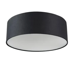 Plafondlamp zwart 30 cm incl. LED - Drum LED