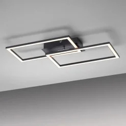 Plafondlamp zwart 54 cm incl. LED 3-staps dimbaar - Georgi