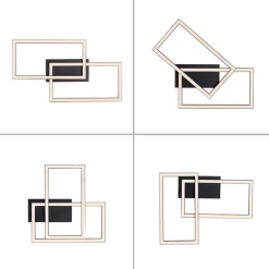 Plafondlamp zwart 54 cm incl. LED 3-staps dimbaar - Georgi