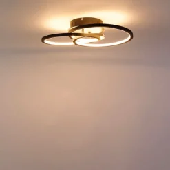 Plafondlamp zwart 45 cm incl. LED 3 staps dimbaar - Rowin