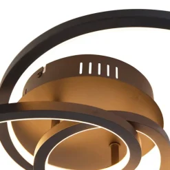 Plafondlamp zwart 45 cm incl. LED 3 staps dimbaar - Rowin