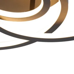 Plafondlamp zwart 45 cm incl. LED 3 staps dimbaar - Rowin