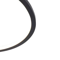 Plafondlamp zwart 45 cm incl. LED 3 staps dimbaar - Rowin