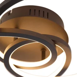 Plafondlamp zwart 45 cm incl. LED 3 staps dimbaar - Rowin