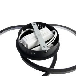 Plafondlamp zwart 45 cm incl. LED 3 staps dimbaar - Rowin