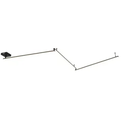 Plafondlamp zwart 300 cm incl. LED 3-staps dimbaar verstelbaar - Annuschka