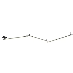 Plafondlamp zwart 300 cm incl. LED 3-staps dimbaar verstelbaar - Annuschka