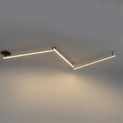 Plafondlamp zwart 300 cm incl. LED 3-staps dimbaar verstelbaar - Annuschka