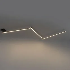 Plafondlamp zwart 300 cm incl. LED 3-staps dimbaar verstelbaar - Annuschka