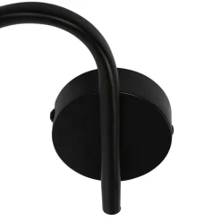 Plafondlamp zwart 44,5 cm met smoke glas 3-lichts - Vidro