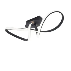 Plafondlamp zwart 61 cm 3-staps dimbaar incl. LED - Viola Due