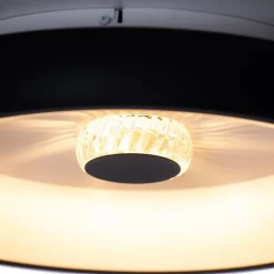 Plafondlamp zwart incl. LED met afstandsbediening - Ghislaine