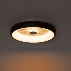 Plafondlamp zwart incl. LED met afstandsbediening - Ghislaine