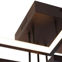 Plafondlamp zwart incl. LED 3 staps dimbaar 4-lichts - Lejo