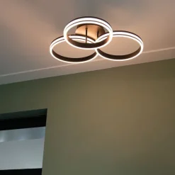 Plafondlamp zwart incl. LED 3-staps dimbaar 3-lichts - Navara