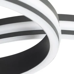 Plafondlamp zwart incl. LED 3-staps dimbaar 4-lichts - Navara