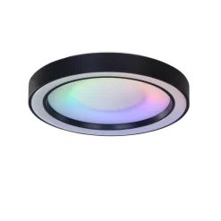 Plafondlamp zwart incl. LED dimbaar RGBW met afstandsbediening - Arco