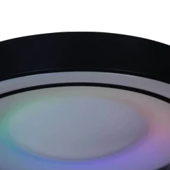 Plafondlamp zwart incl. LED dimbaar RGBW met afstandsbediening - Arco