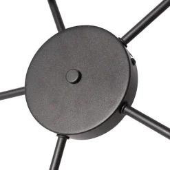 Plafondlamp zwart met gouden binnenkant 5-lichts - Multidrum