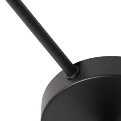 Plafondlamp zwart met gouden binnenkant 6-lichts - Multidrum