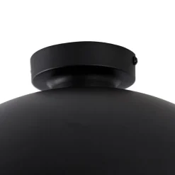 Plafondlamp zwart met goud 42 cm verstelbaar - Magnax