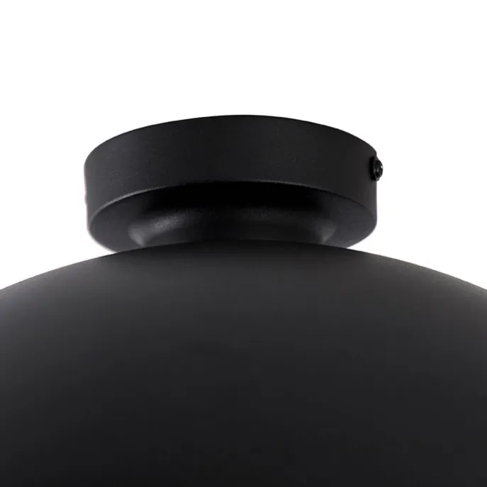 Plafondlamp zwart met goud 42 cm verstelbaar - Magnax