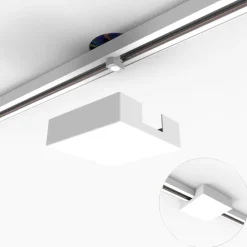 Plafondplaat railsysteem wit vierkant 1-fase - Iconic