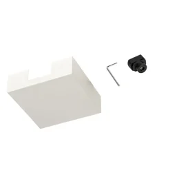 Plafondplaat railsysteem wit vierkant 1-fase - Iconic