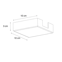 Plafondplaat railsysteem wit vierkant 1-fase - Iconic