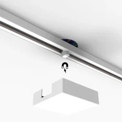 Plafondplaat railsysteem wit vierkant 1-fase - Iconic