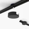 Plafondplaat railsysteem zwart rond 1-fase - Iconic