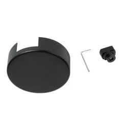 Plafondplaat railsysteem zwart rond 1-fase - Iconic