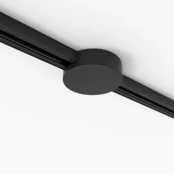 Plafondplaat railsysteem zwart rond 1-fase - Iconic